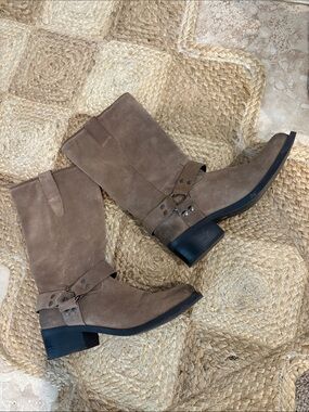 Steve Madden suede moto boots